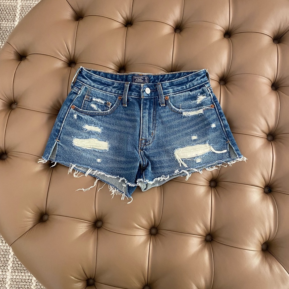 Abercrombie & Fitch Dark Denim Shorts